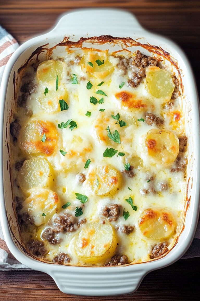 Cheesy Hamburger Potato Casserole