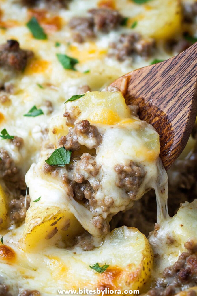Cheesy Hamburger Potato Casserole