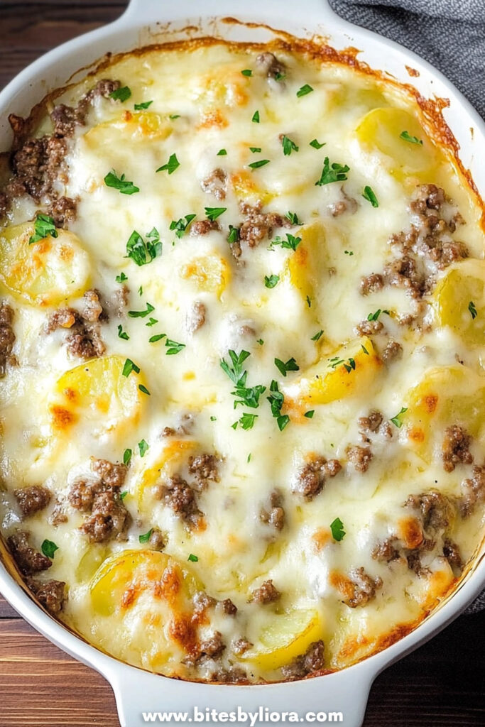 Cheesy Hamburger Potato Casserole