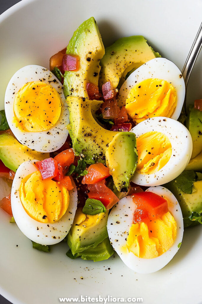 Hard Boiled Egg and Avocado Bowl