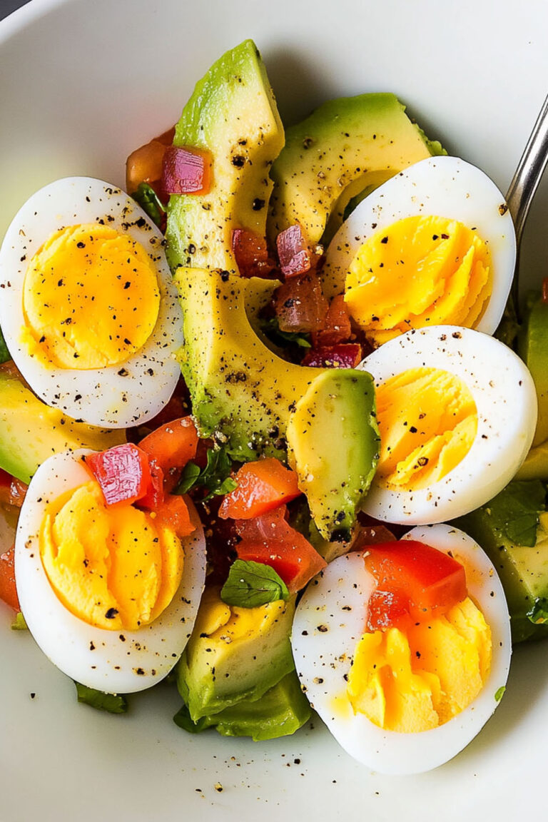 Hard Boiled Egg and Avocado Bowl