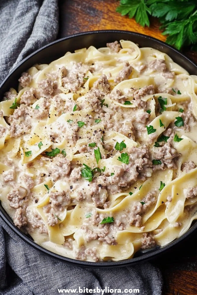 Ground Beef Alfredo