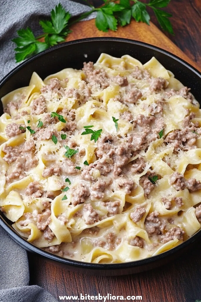 Ground Beef Alfredo