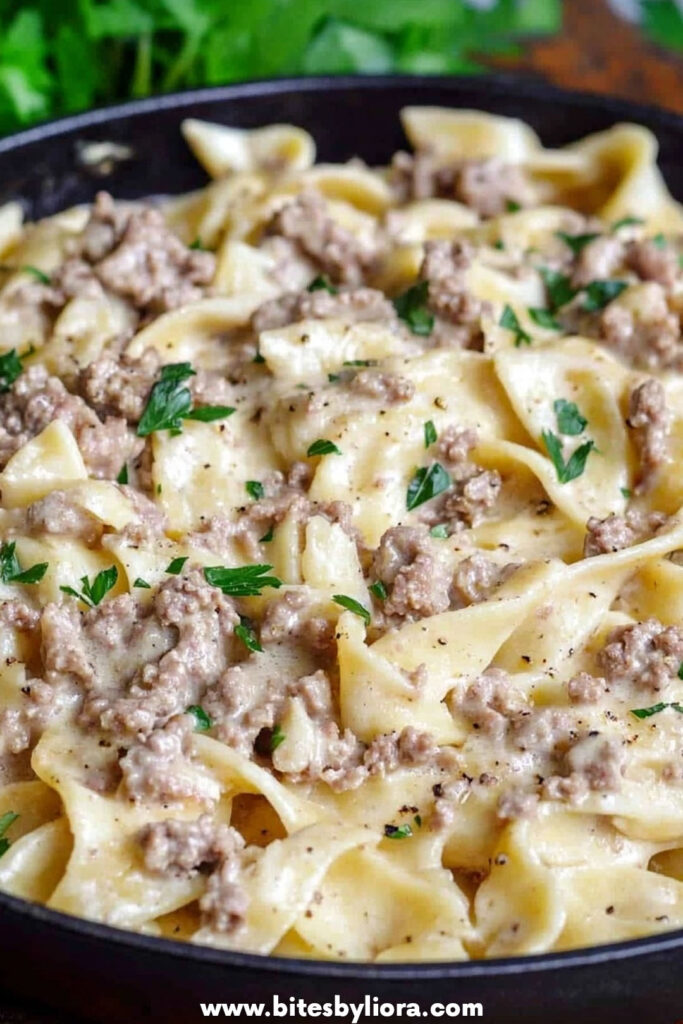 Ground Beef Alfredo