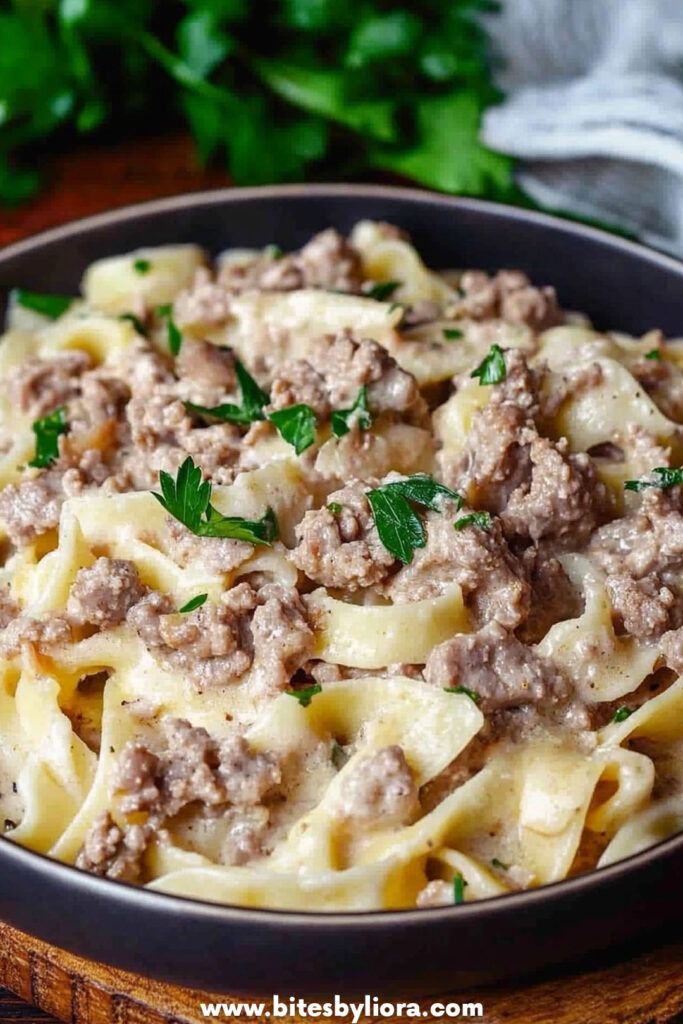Ground Beef Alfredo
