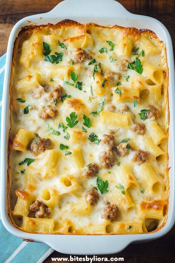 Italian Sausage Alfredo Bake
