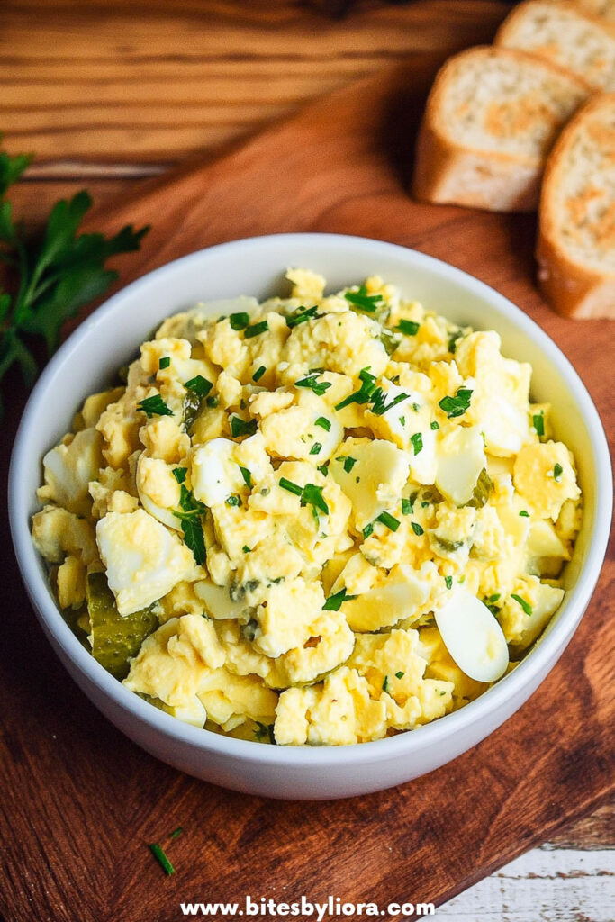 Easy Egg Salad with Pickles