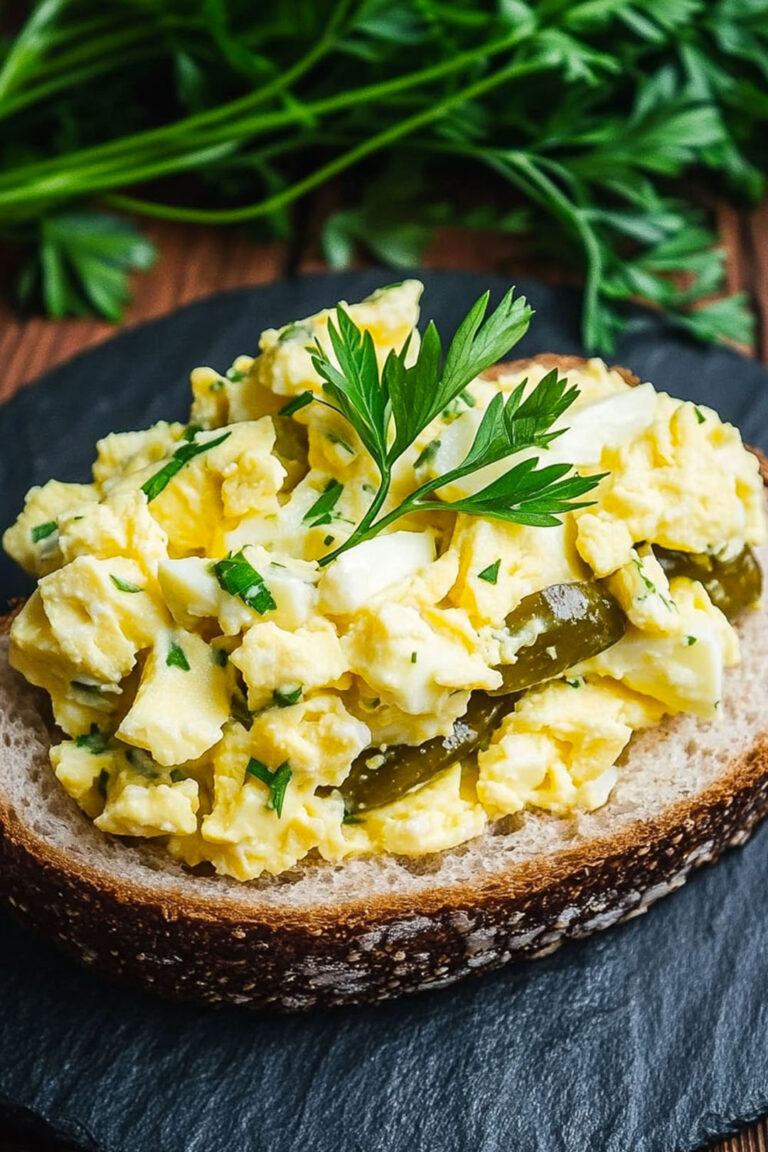 Easy Egg Salad with Pickles