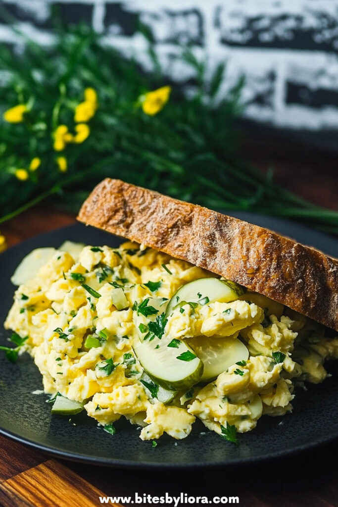 Easy Egg Salad with Pickles