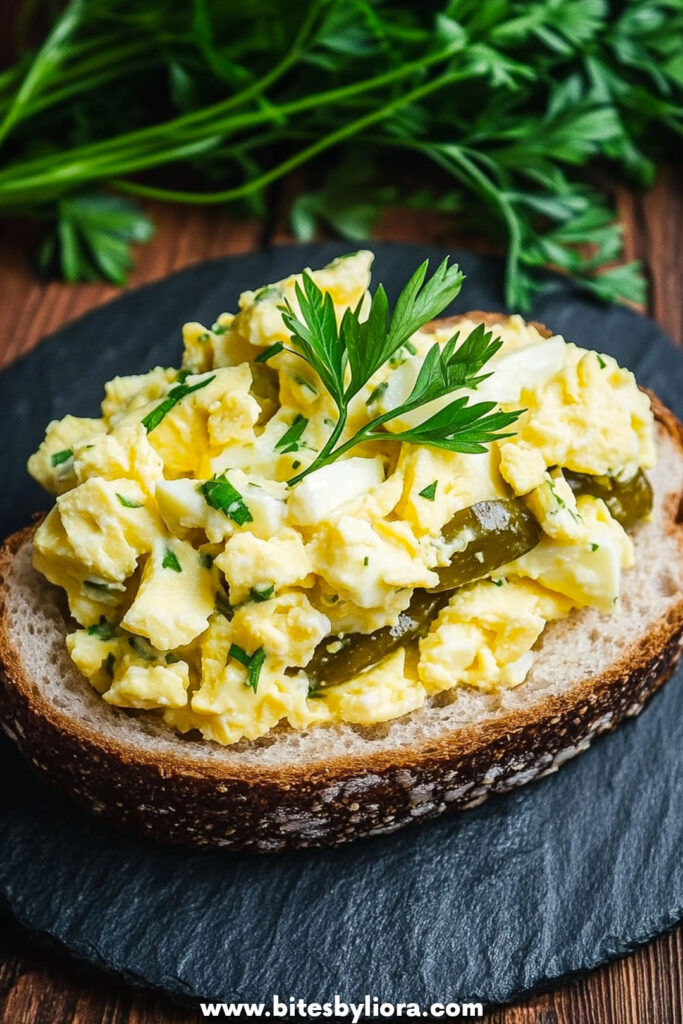 Easy Egg Salad with Pickles