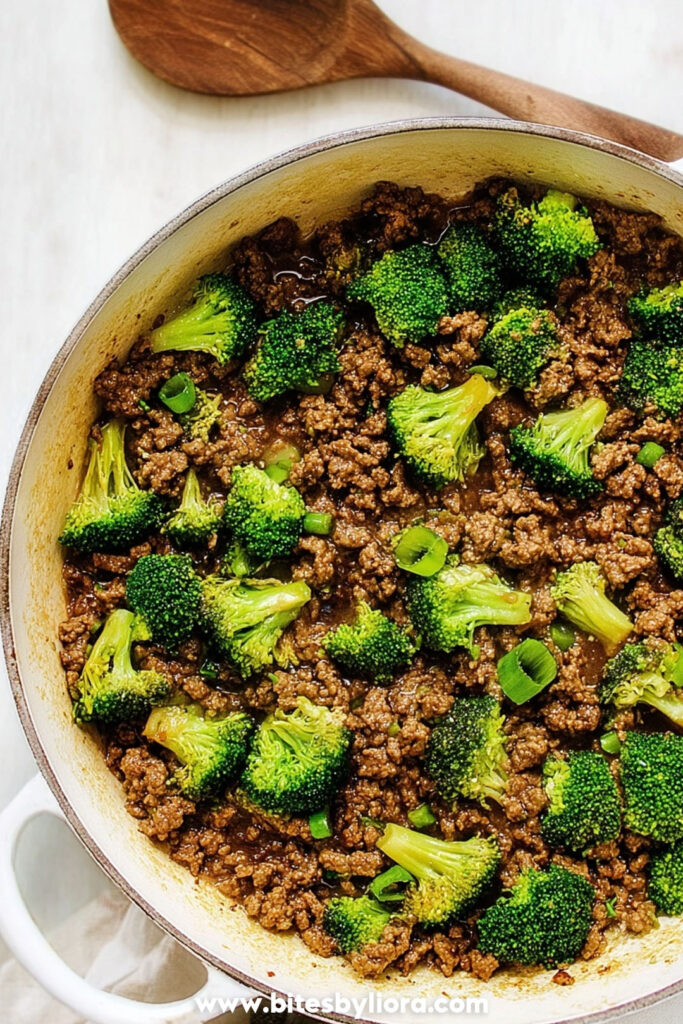 Ground Beef and Broccoli