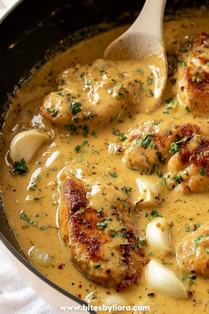 creamy garlic chicken