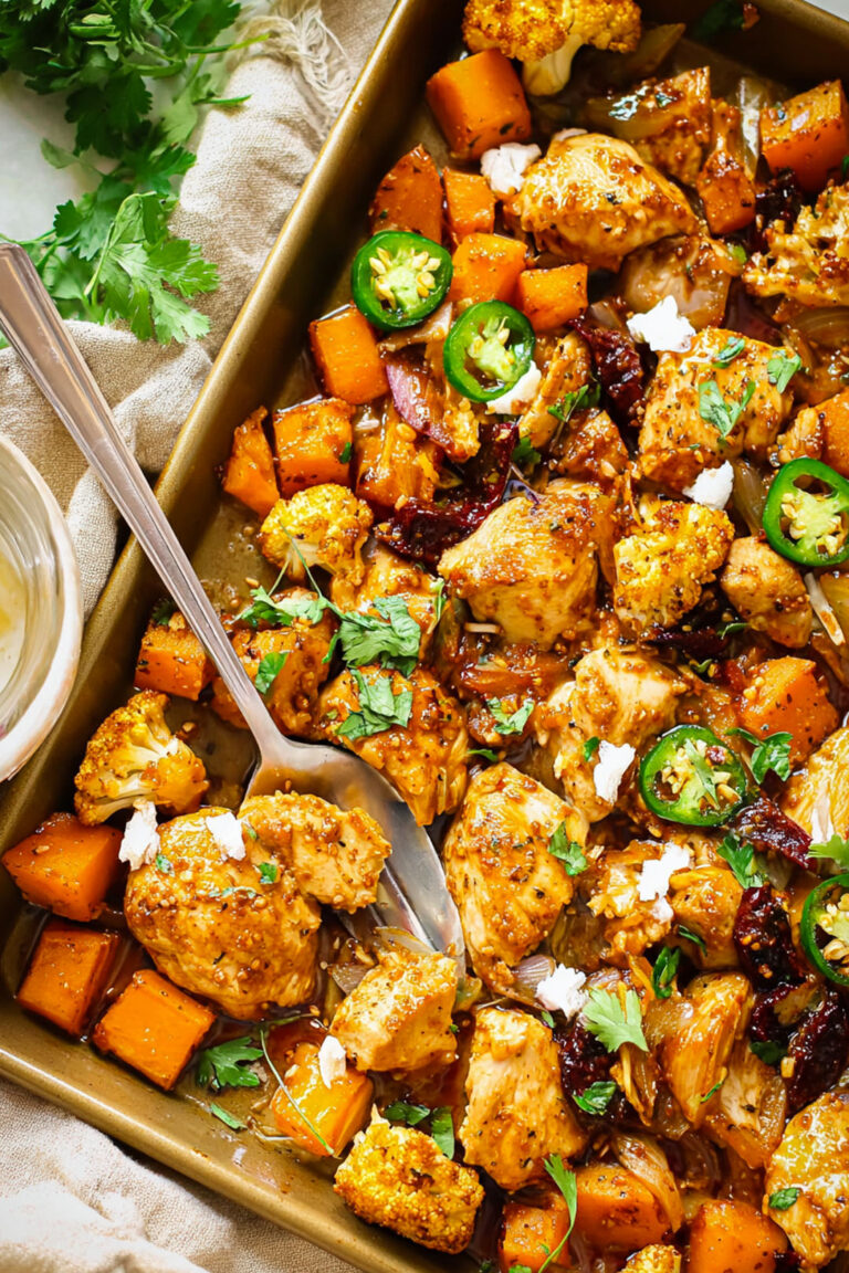 Hot Honey Chicken Sheet Pan Meal