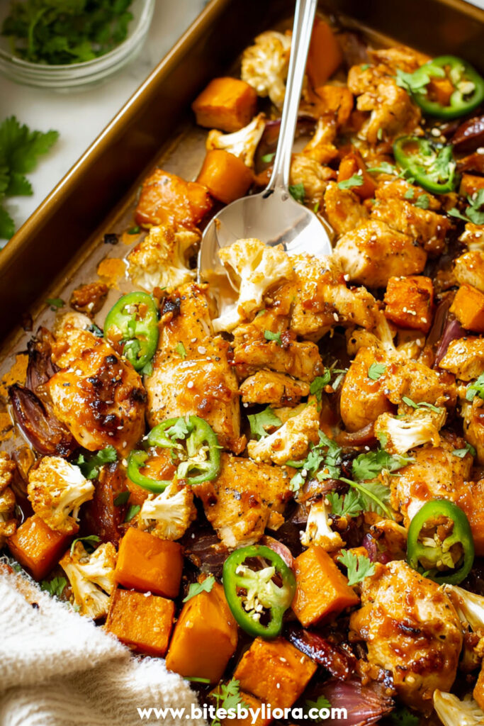 Hot Honey Chicken Sheet Pan Meal