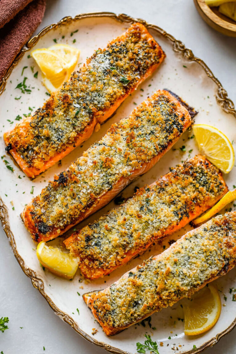 Baked Parmesan Crusted Salmon