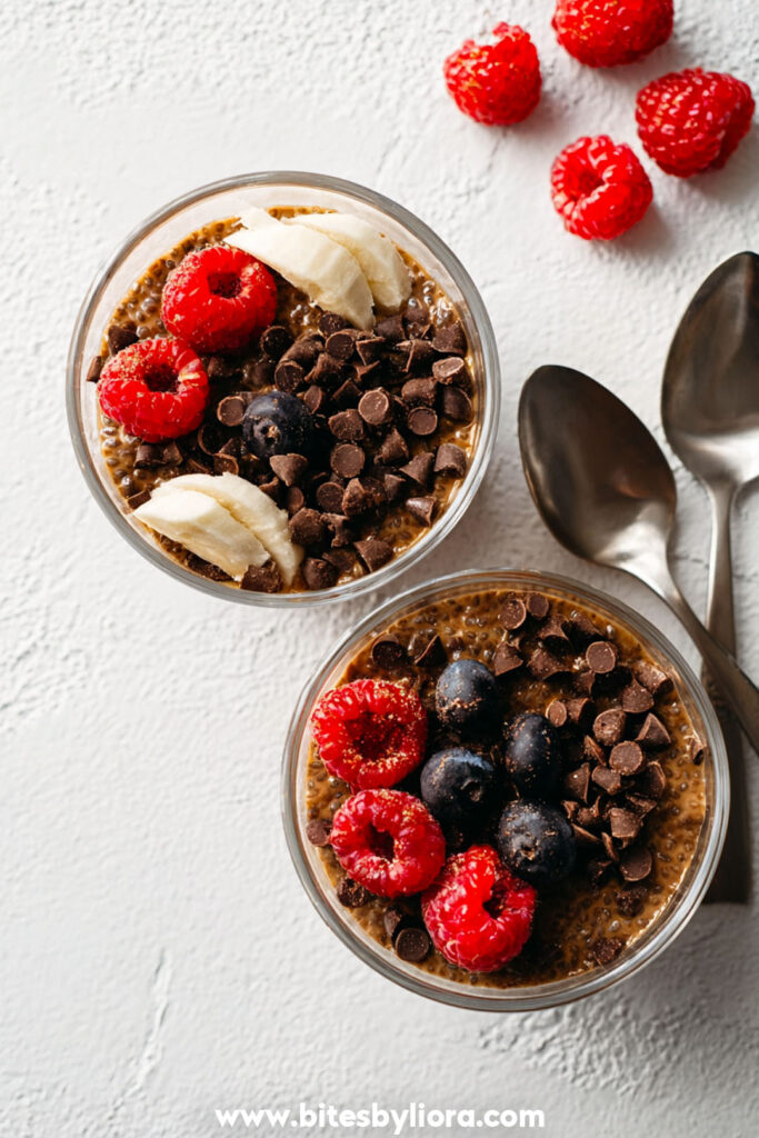 overnight chocolate chia pudding